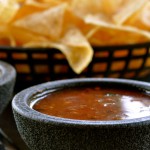 Molina's Cantina variety of salsas with chips